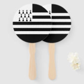 愛国的なブルターニュの旗 ハンドファン (正面&裏面)