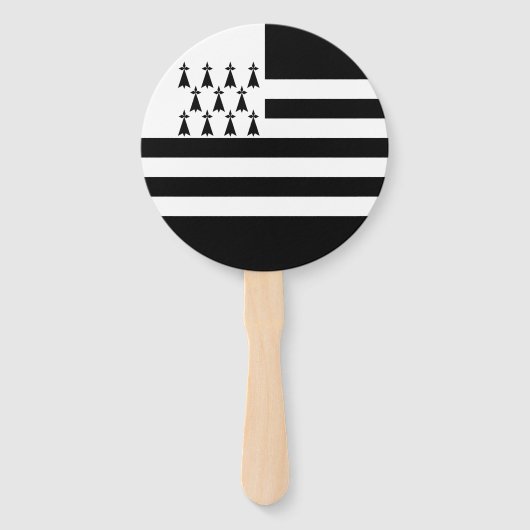 愛国的なブルターニュの旗 ハンドファン (正面)