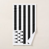 愛国的なブルターニュの旗 バスタオルセット (ハンドタオル)