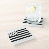 愛国的なブルターニュ旗ガラスコースター ガラスコースター (アングル)