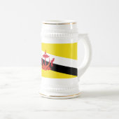 愛国的なブルネイの旗 ビールジョッキ (正面右)
