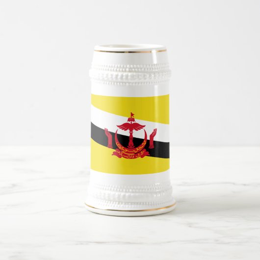 愛国的なブルネイの旗 ビールジョッキ (中央)