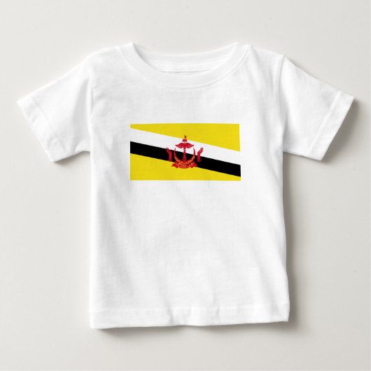 愛国的なブルネイの旗 ベビーTシャツ (正面)