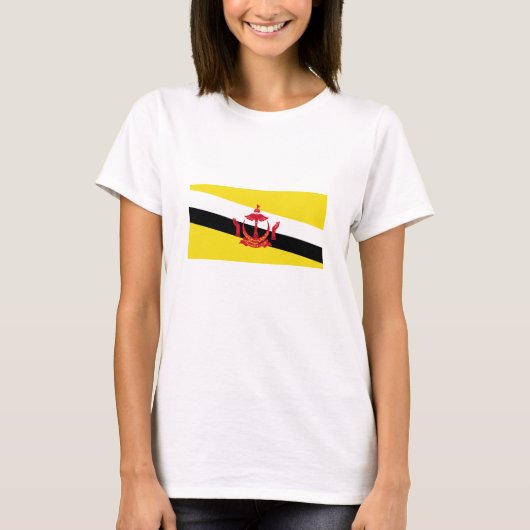 愛国的なブルネイの旗 Tシャツ (正面)