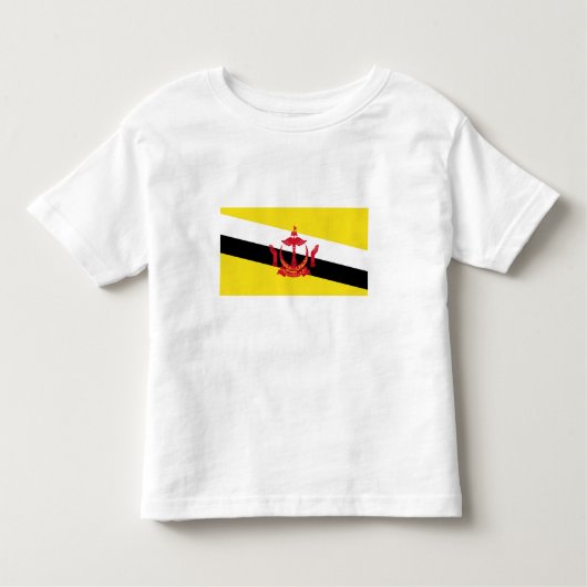 愛国的なブルネイ国旗 トドラーTシャツ (正面)