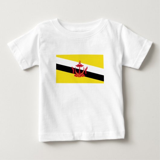 愛国的なブルネイ国旗 ベビーTシャツ (正面)