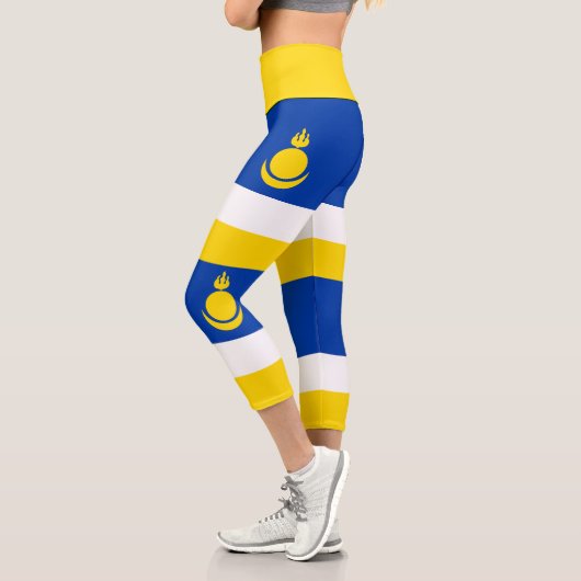 愛国的なブルヤティア国旗 カプリレギンス (左)