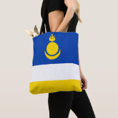 愛国的なブルヤティア国旗 トートバッグ (クローズアップ)