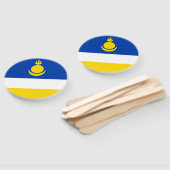 愛国的なブルヤティア国旗 ハンドファン (組立なし)