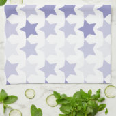 愛国的なブルーグラデーションスター キッチンタオル (折り畳み)
