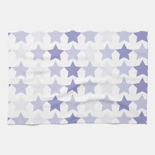 愛国的なブルーグラデーションスター キッチンタオル (横)