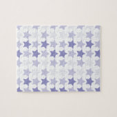 愛国的なブルーグラデーションスター ジグソーパズル (横)