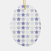 愛国的なブルーグラデーションスター セラミックオーナメント (裏面)