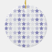 愛国的なブルーグラデーションスター セラミックオーナメント (裏面)
