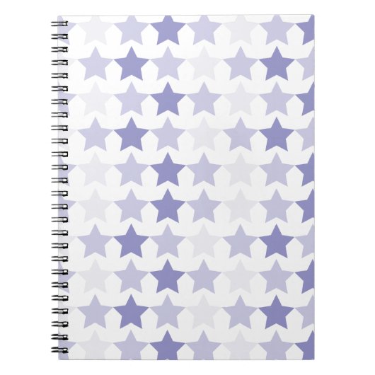 愛国的なブルーグラデーションスター ノートブック (正面)