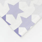 愛国的なブルーグラデーションスター フリースブランケット (角)