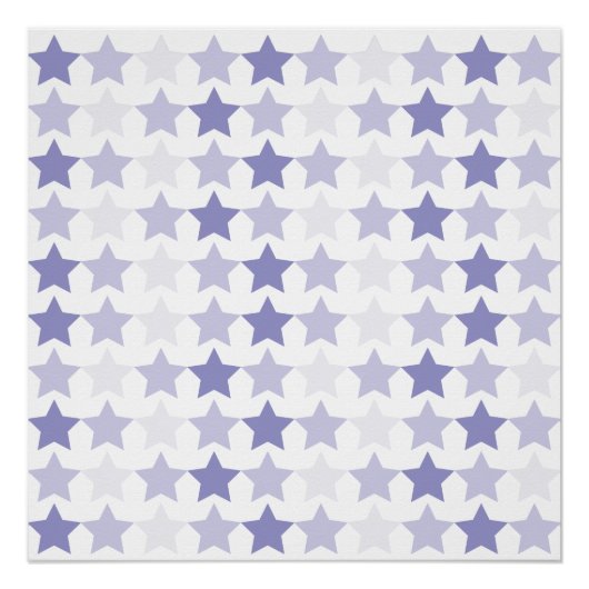 愛国的なブルーグラデーションスター ポスター (正面)