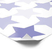 愛国的なブルーグラデーションスター ポスター (コーナー)