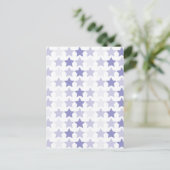 愛国的なブルーグラデーションスター ポストカード (スタンド正面)