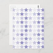 愛国的なブルーグラデーションスター ポストカード (正面/裏面)