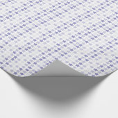 愛国的なブルーグラデーションスター ラッピングペーパー (角)