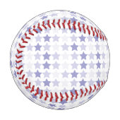 愛国的なブルーグラデーションスター 野球ボール (正面左)