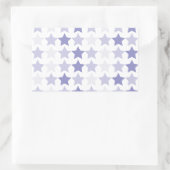 愛国的なブルーグラデーションスター 長方形シール (バッグ)