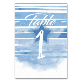 愛国的なブルーストライプのとスター、7月4日 テーブルナンバー