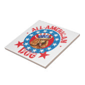 愛国的なプードル タイル (側面)