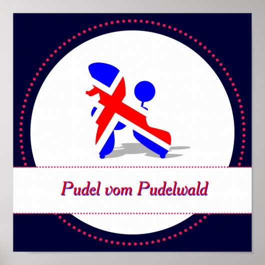 愛国的なプードル ポスター (正面)