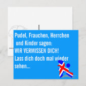 愛国的なプードル ポストカード (正面/裏面)