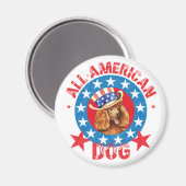 愛国的なプードル マグネット (正面/裏面)