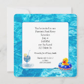 愛国的なプールパーティー 招待状 (裏面)