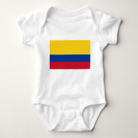 愛国的なベビーのボディスーツと国旗のコロンビア