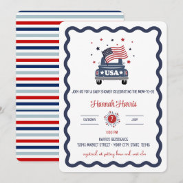 愛国的なベビーシャワーの招待状 招待状