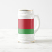愛国的なベラルーシの国旗 ビアジョッキ ビールジョッキ (正面右)