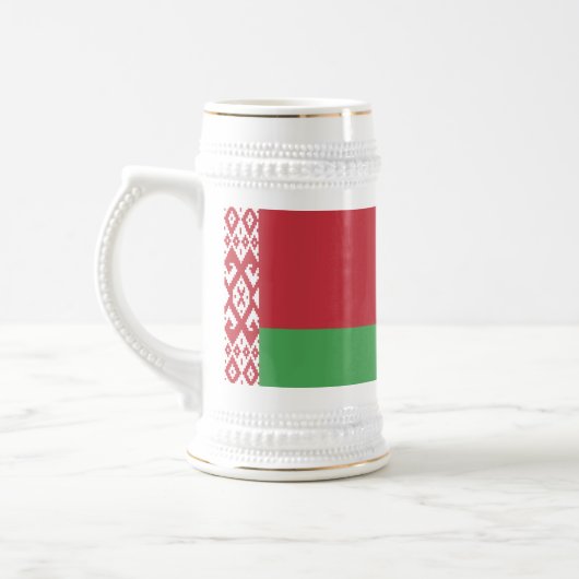愛国的なベラルーシの国旗 ビアジョッキ ビールジョッキ (左)