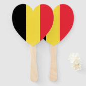 愛国的なベルギーの国旗 ハンドファン (正面&裏面)