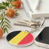 愛国的なベルギー国旗のキーチェーン キーホルダー (正面右)