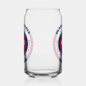 愛国的なペンシルベニア タイポグラフィ デザイン ガラス缶 (右)