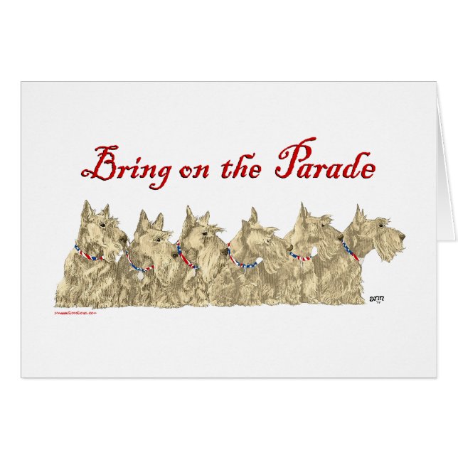 愛国的なホエテンスコットランドテリア (正面横)