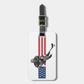 愛国的なホッケーデザインラゲッジタグ ラゲッジタグ (正面縦)