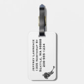 愛国的なホッケーデザインラゲッジタグ ラゲッジタグ (裏面縦)