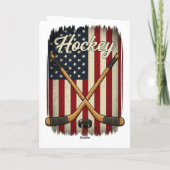 愛国的なホッケー アメリカ国旗 スポーツ カード (裏面)