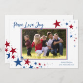 愛国的なホリデースターズの写真 シーズンカード (正面/裏面)