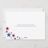 愛国的なホリデースターズの写真 シーズンカード (裏面)