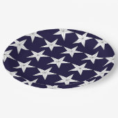 愛国的なホワイトスターズオンブルーフィールド紙プレート ペーパープレート (アングル)