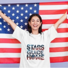 愛国的なホームカミング – 'Stars Guide Home'アメリカ Tシャツ
