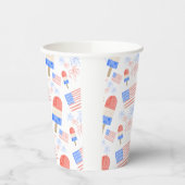 愛国的なポプシクル&花火紙カップ 紙コップ (左)