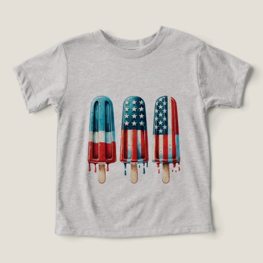 愛国的なポプシクルTシャツ (デザイン正面)